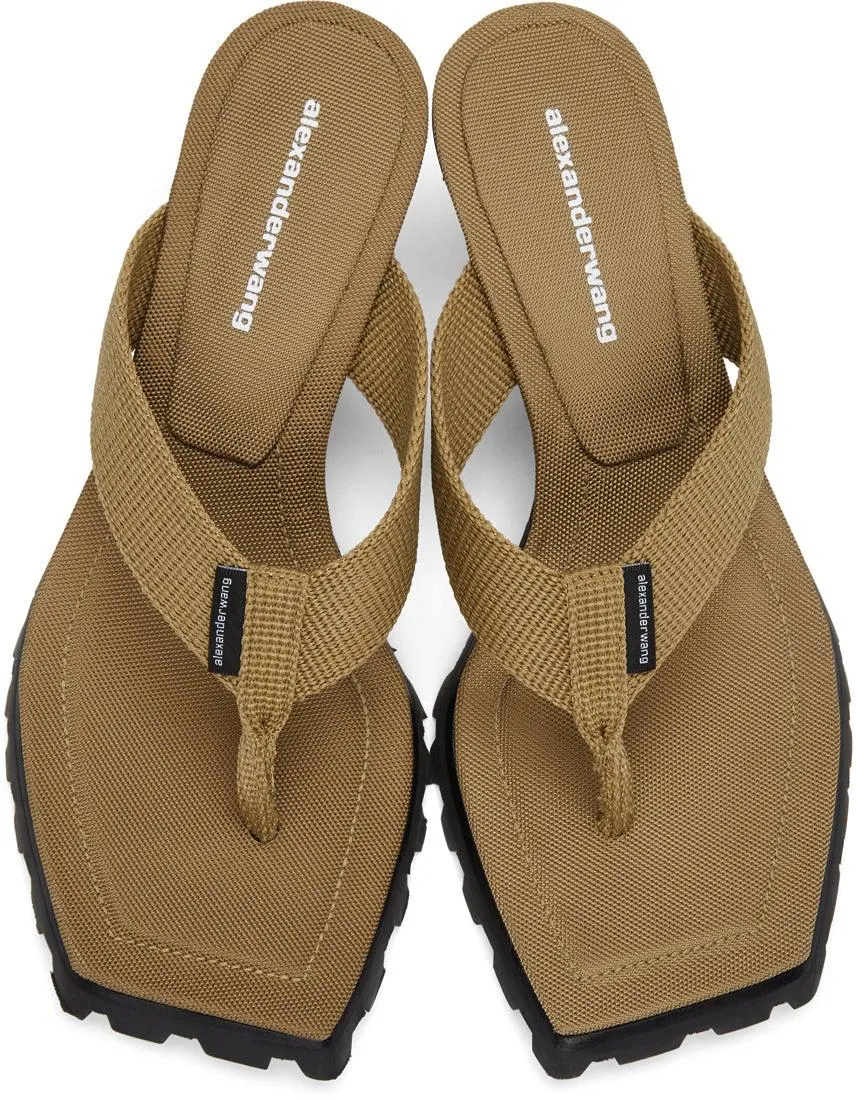 Alexander Wang Tan Jessie Lug Heeled Sandals
