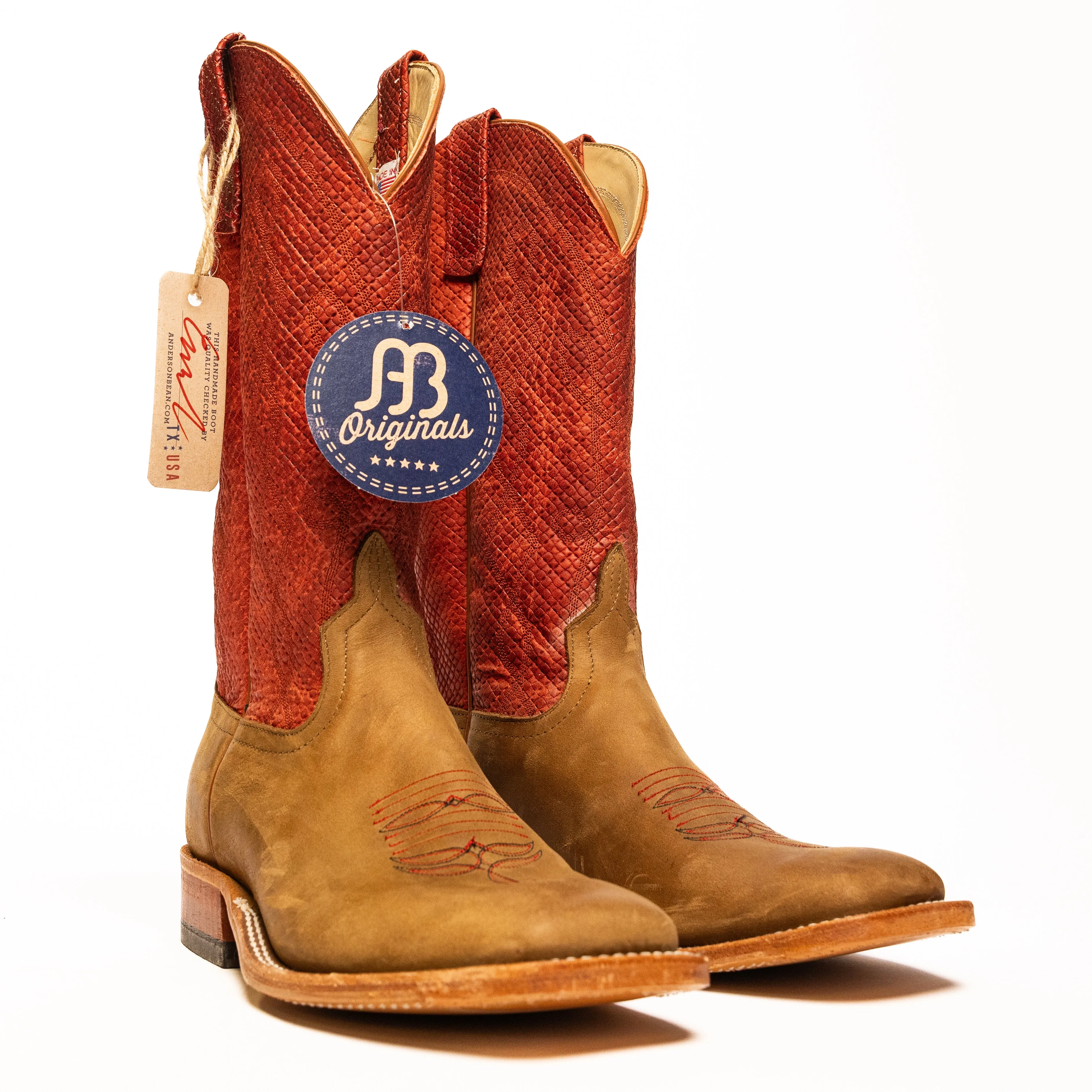 Anderson Bean Oakwood Crazy Horse with Red Chex Top