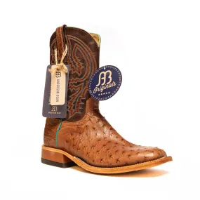 Anderson Bean Rum Brown Ostrich with Brass Explosion Top