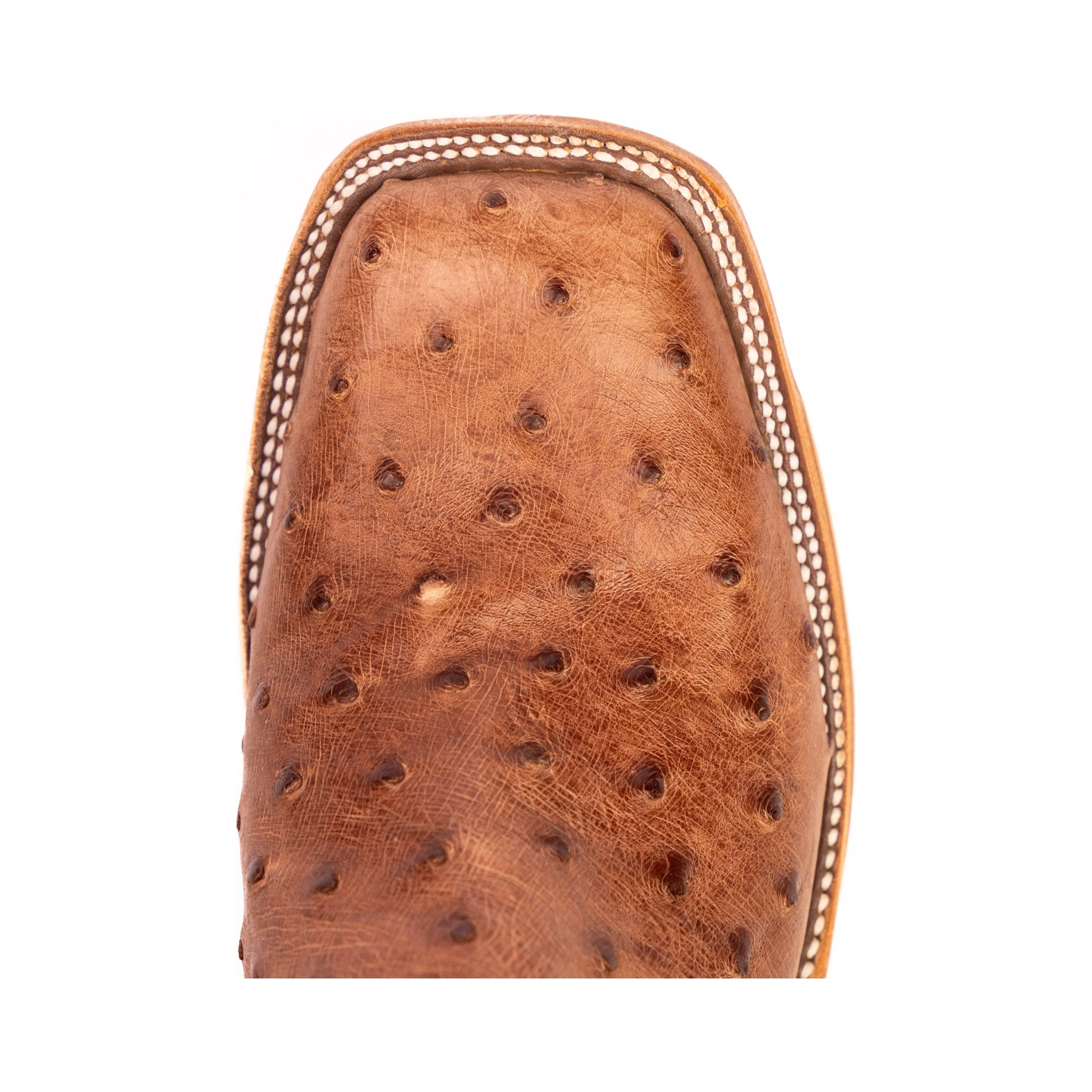 Anderson Bean Rum Brown Ostrich with Brass Explosion Top