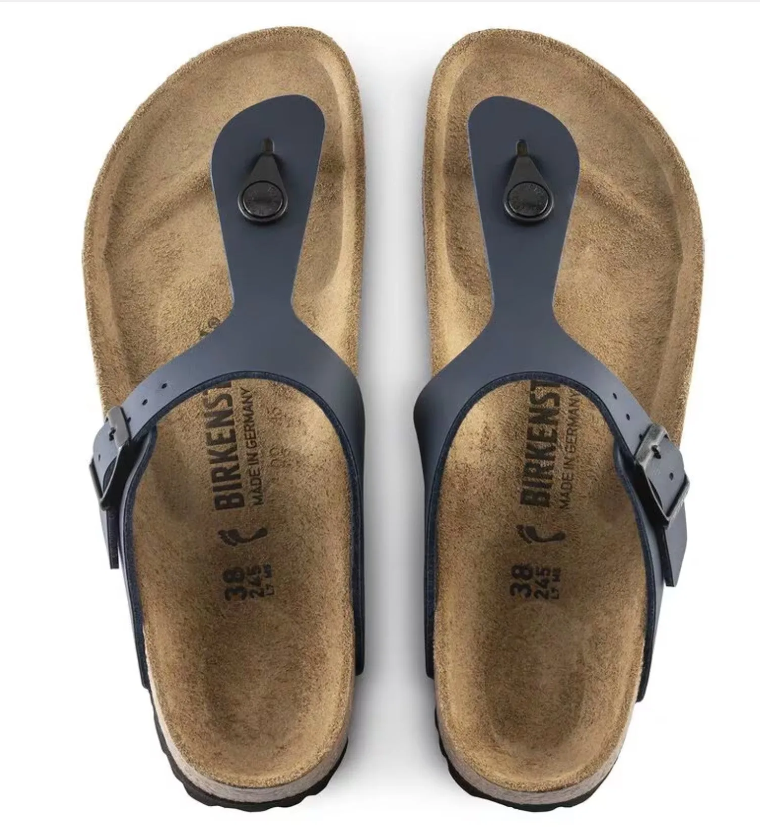 Birkenstock Gizeh Sandals Birko-Flor Blue Narrow Fit