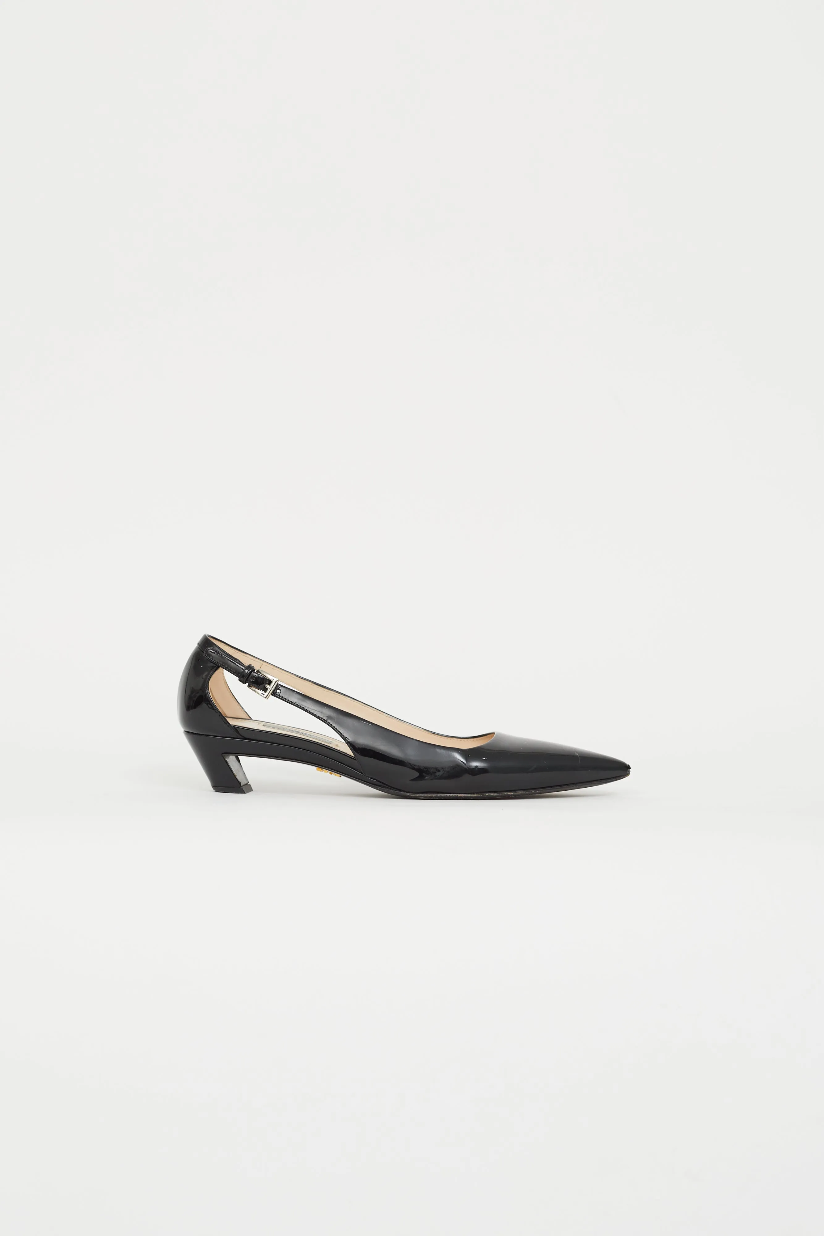 Black Patent Leather Cutout Pump