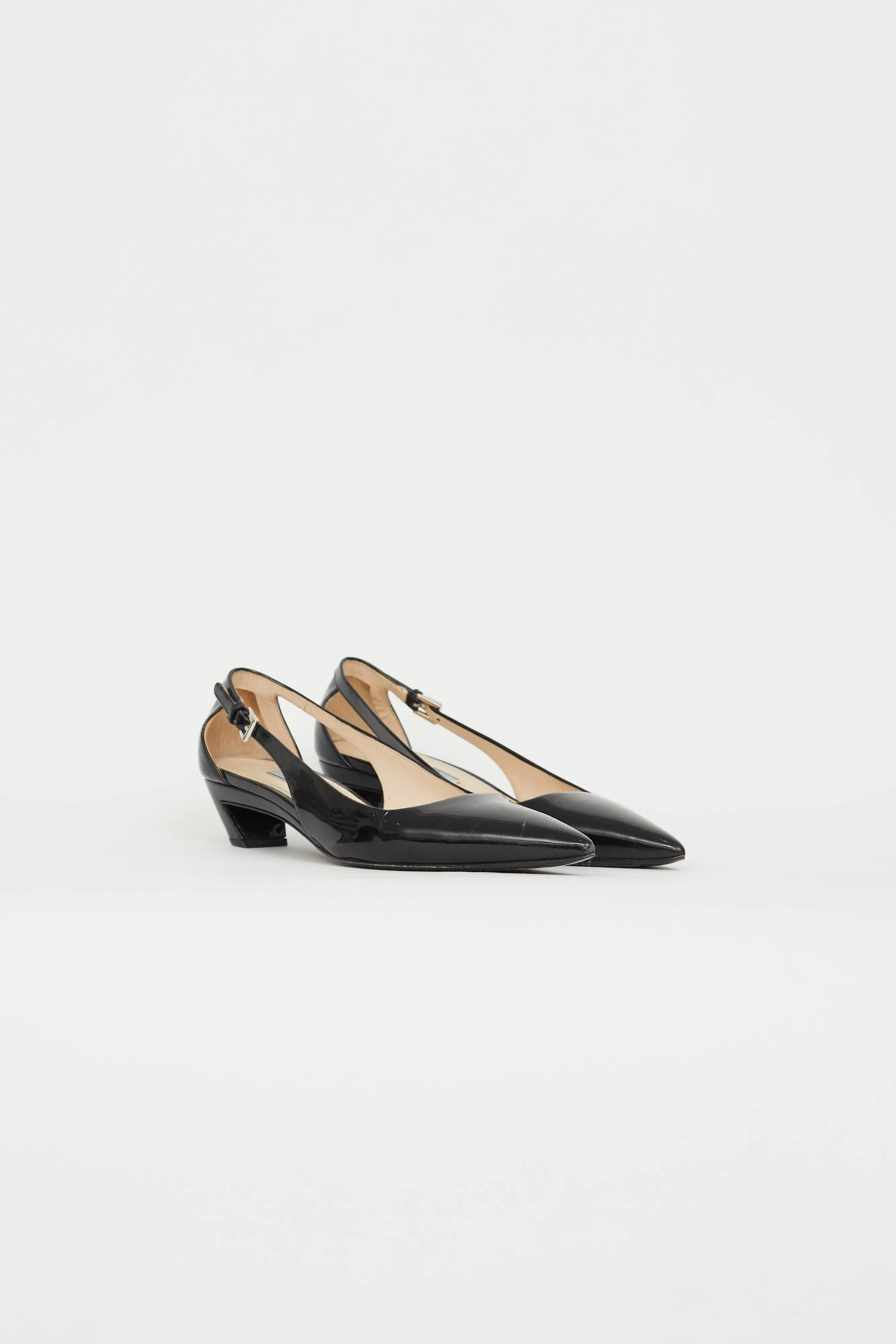 Black Patent Leather Cutout Pump