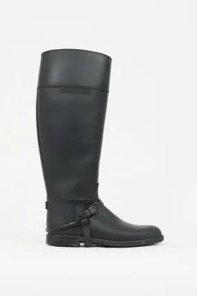 Black Rubber Rain Boot Boot