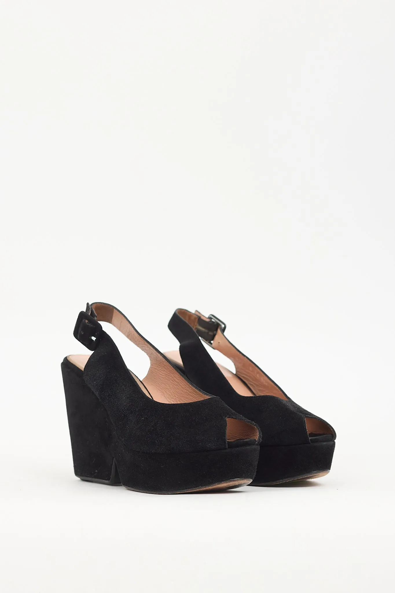 Black Suede Dylan 9 Platform Sandal