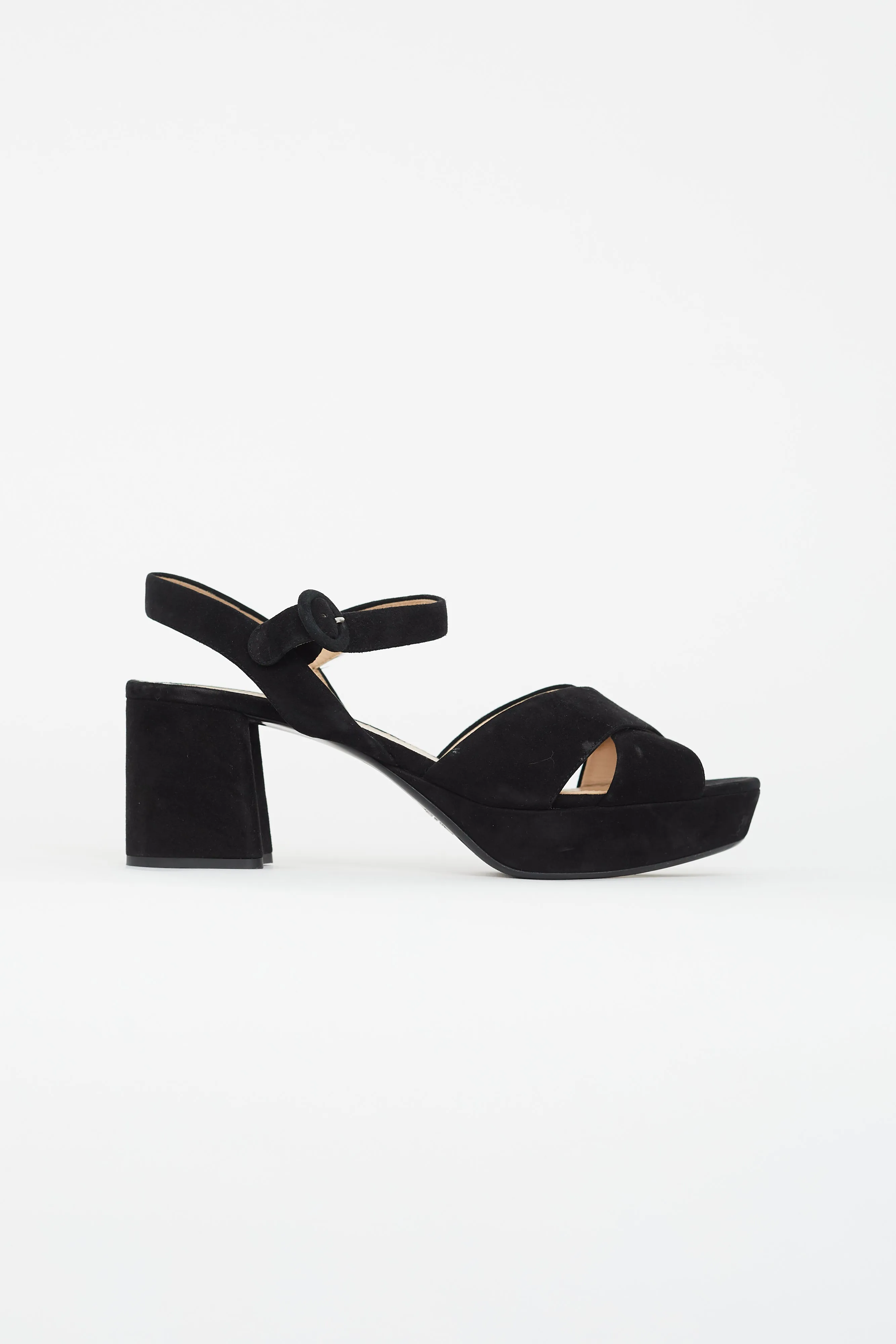 Black Suede Platform Sandal