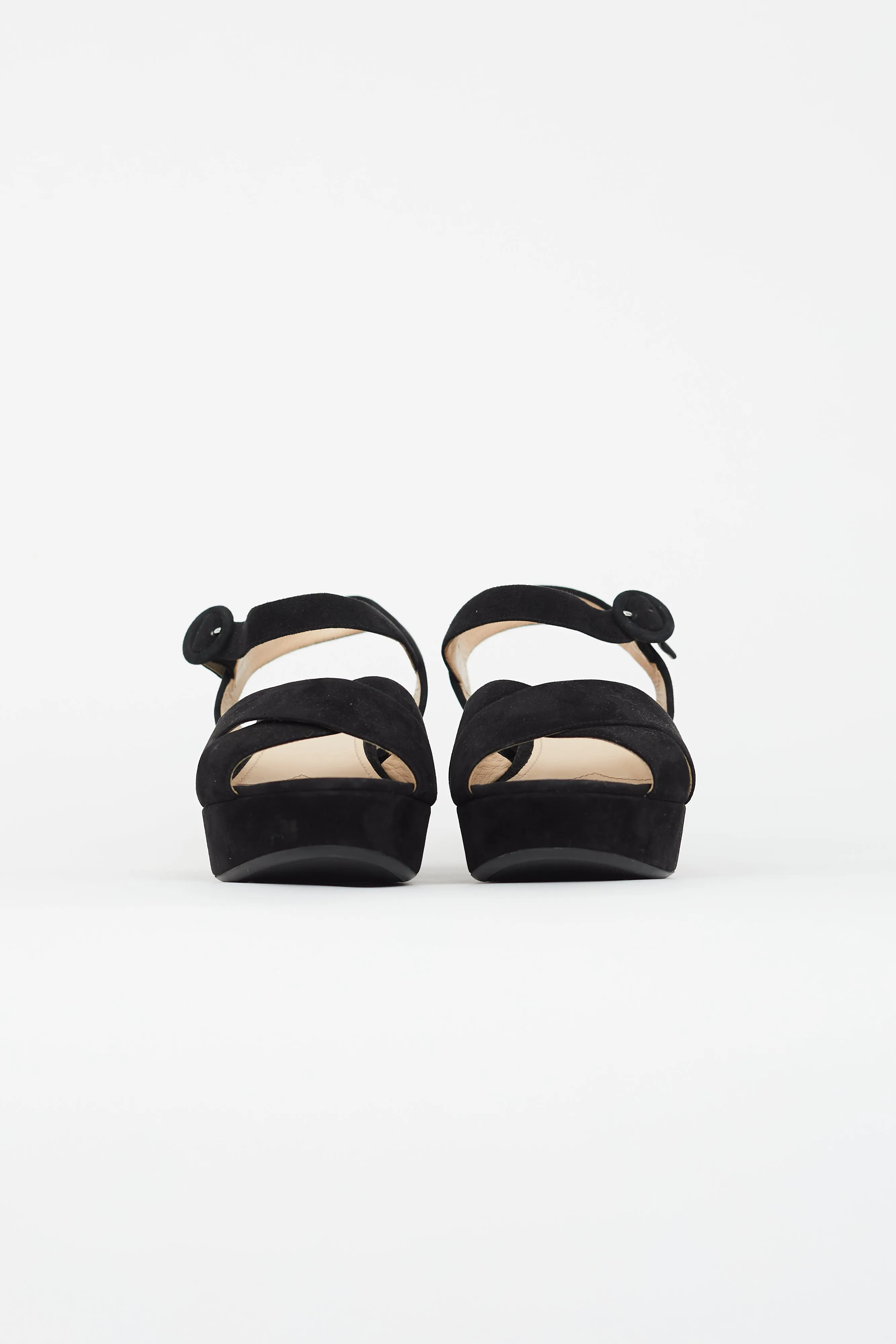 Black Suede Platform Sandal