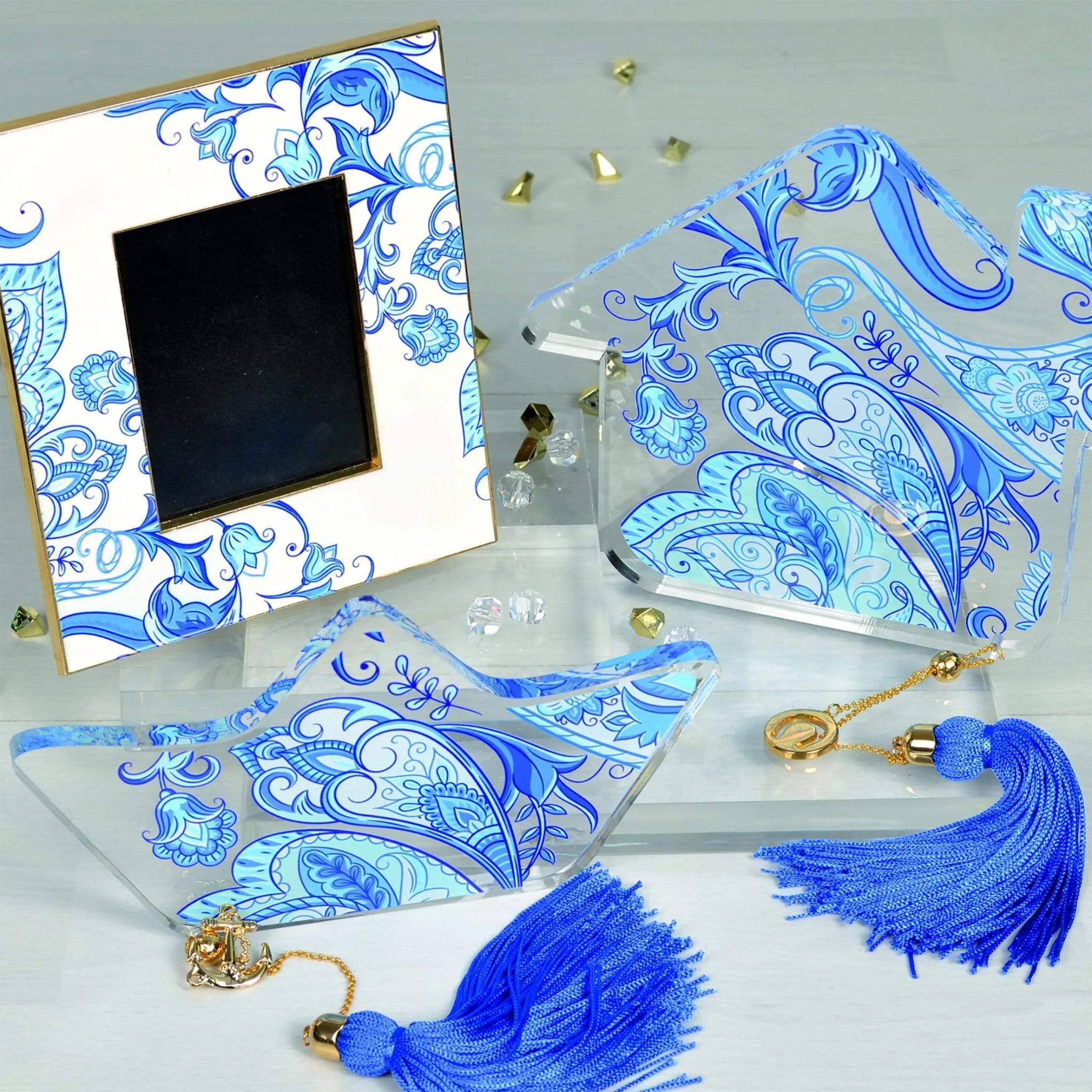 Blue Paisly Decor