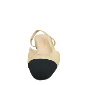 Chanel Bicolor CC Cap Toe Slingback Pump 40