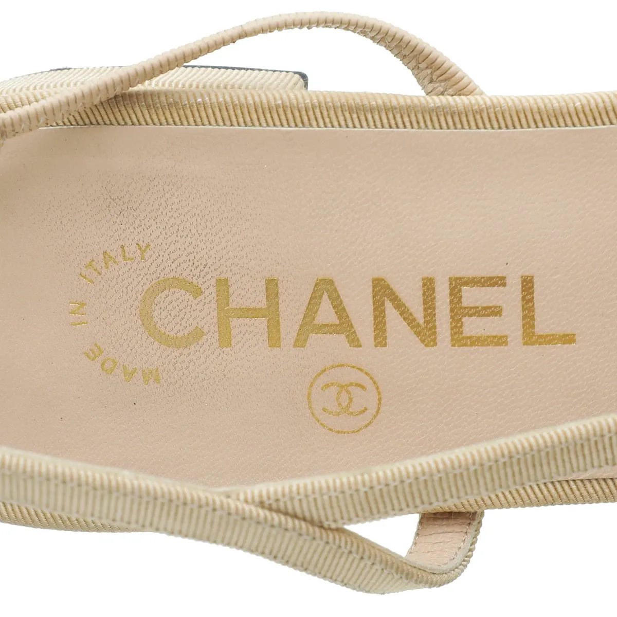 Chanel Bicolor CC Cap Toe Slingback Pump 40