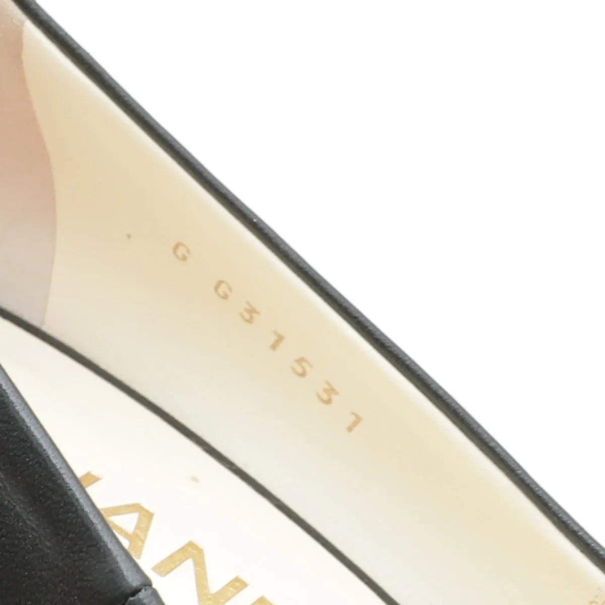 Chanel Black CC Chain Peep Toe Pump 39