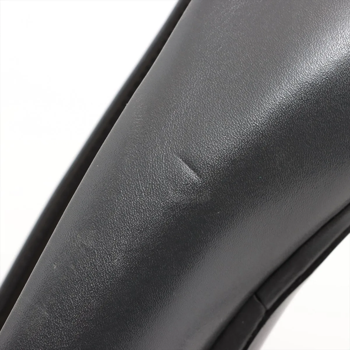 Chanel Coco Leather Pump 38C  Black X Grey G30389