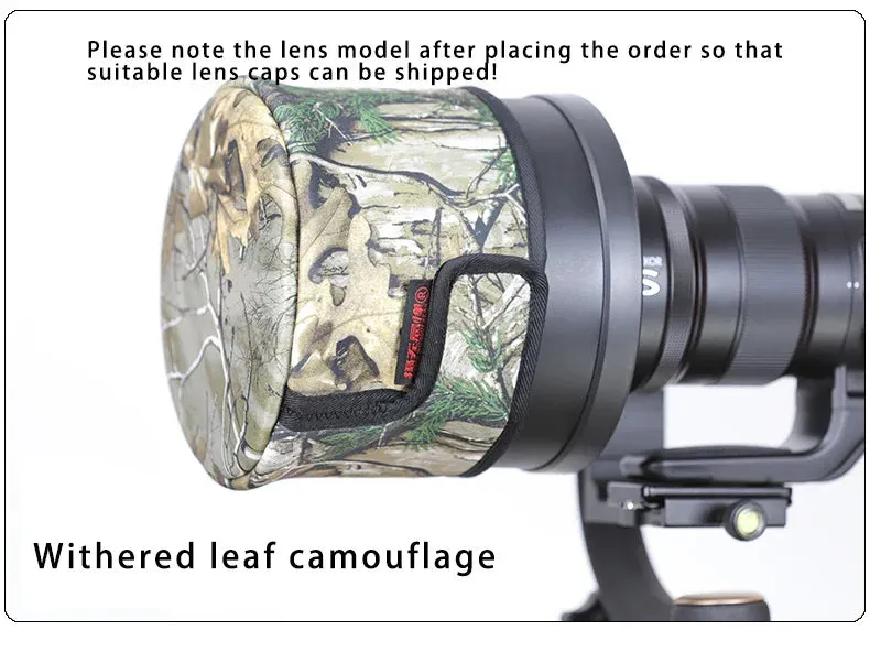 CHASING BIRDS camouflage waterproof shot lens cap for SONY 300 mm F 2.8 GM rainproof camo lens cap