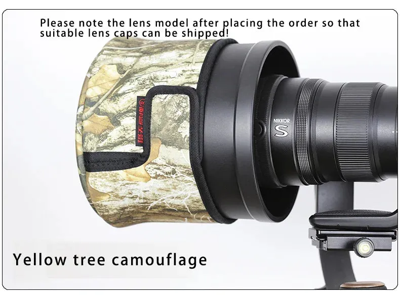 CHASING BIRDS camouflage waterproof shot lens cap for SONY 300 mm F 2.8 GM rainproof camo lens cap