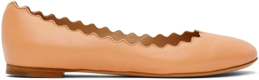 ChloÃ© Orange Lauren Ballerina Flats