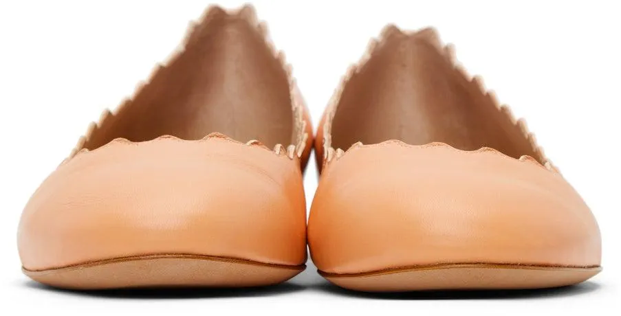 ChloÃ© Orange Lauren Ballerina Flats