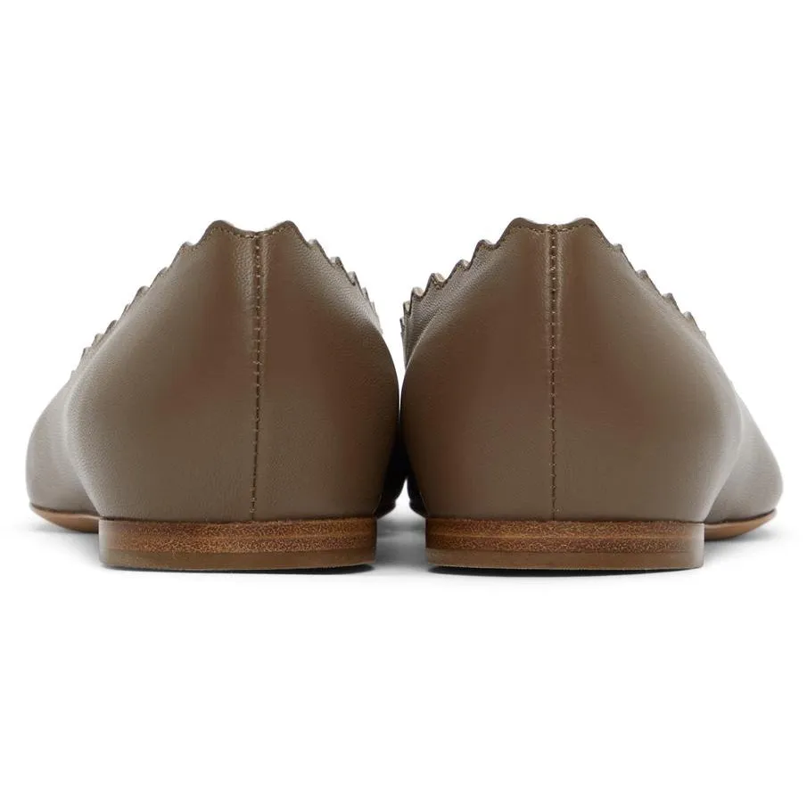 ChloÃ© Taupe Lauren Ballerina Flats