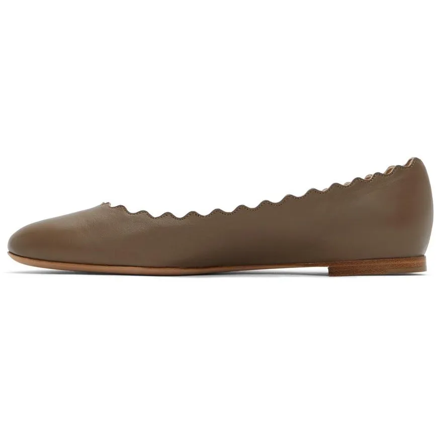ChloÃ© Taupe Lauren Ballerina Flats