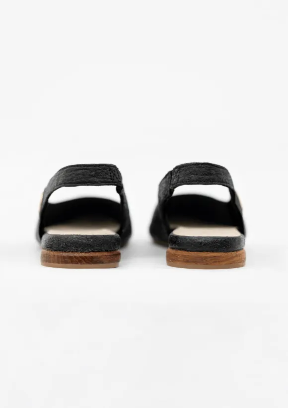 Sling Back Shoes in Charcoal